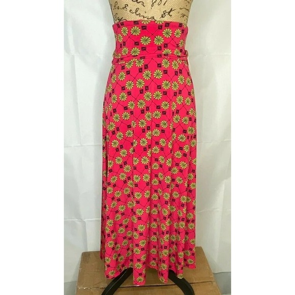 Lularoe Skirt 2XS XXS Women's Maxi Multi Color Stretch Long High Waist - Picture 7 of 8
